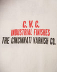 DELUXEWARE (デラックスウエア) 半袖Tシャツ 7002 "C.V.C." ホワイト×レッド