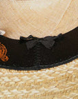 ADJUSTABLE COSTUME (アジャスタブルコスチューム) ボーターハット(カンカン帽) AHT-013 "Straw Boater Hat" ネイビー×レッド