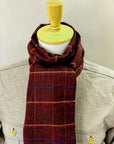 Dapper's (ダッパーズ) カシミンク・マフラー 1590 "Cashmink Scarf by V.FRAAS" ワイン/ブラック (グレンチェック)