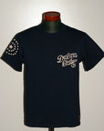 DELUXEWARE (デラックスウエア) 半袖Tシャツ BRG-19A "US EAGLE" ブルーブラック