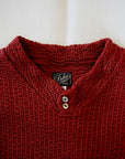 DALEE'S (ダリーズ) 長袖Tシャツ 1800LT ...30s SEERS KNIT レッド・バーガンディ
