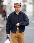 ADJUSTABLE COSTUME (アジャスタブルコスチューム) ボーターハット (カンカン帽) AHT-007 "Panama Boater Hat" トリコロール