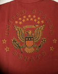 DELUXEWARE (デラックスウエア) 長袖サーマルTシャツ UL-16 "UNITED STATES" レッド
