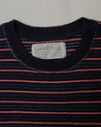 SUGAR CANE (シュガーケーン) クルーネック・ポケットTシャツ SC78530 "DOBBY BORDER S/S POCKET T-SHIRT" ネイビー