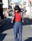 Dapper's (ダッパーズ) ブランケットジャケット 1366 "Native Pattern Blanket A-1 Style Jacket" ライトグレー/ブラック