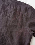 Dapper's (ダッパーズ) リネン・プルオーバーシャツ 1623 "Round Placket Miners Pullover Shirts" グレープ
