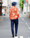 SUN SURF (サンサーフ) 長袖ハワイアンシャツ SS29205 "SOUTH SEA OUTRIGGER" レッド