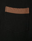 Dapper's (ダッパーズ) ヘンリーネック・半袖メッシュTシャツ 1465 "Henley Neck S/S Mesh Tee" ブラック×ブロンズ