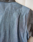 WARE HOUSE (ウエアハウス) 半袖オープンカラーシャツ 3091 "S/S OPEN COLLAR SHIRTS" コンビシャンブレー