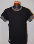 Dapper's (ダッパーズ) クルーネック・半袖メッシュTシャツ 1464 "Crew Neck S/S Mesh Tee" ブラック×ダークグレー