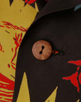 KEONI OF HAWAII (ケオニオブハワイ) by SUN SURF (サンサーフ) 半袖ハワイアンシャツ SS38466 "GAUGUIN WOODCUT III" ブラック