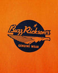 BUZZ RICKSON'S (バズリクソンズ) × PEANUTS (ピーナッツ) 長袖スヌーピーTシャツ BR69277 "keep'em Flyin'" オレンジ