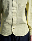DALEE'S (ダリーズ) 長袖ドレスシャツ "CALICO.C (キャラコ.C) with COLLER No.2" クールイエロー