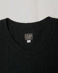 DALEE'S (ダリーズ) Vネック・半袖Tシャツ "FOX KNIT (フォックスニット)" ...30s CLASSIC KNIT ブラック