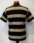 WARE HOUSE (ウエアハウス) 半袖3×2インチボーダーTシャツ 4089 ブラック×グレー