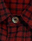 DELUXEWARE (デラックスウエア) 長袖シャツ LV-24 "THROUGH GINGHAM CHECK" レッド×ネイビー