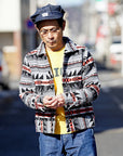 Dapper's (ダッパーズ) ブランケットジャケット 1366 "Native Pattern Blanket A-1 Style Jacket" ライトグレー/ブラック