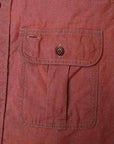 DELUXEWARE (デラックスウエア) 半袖ワークシャツ RDDX-02S "RED CHAMBRAY" レッド