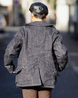Dapper's (ダッパーズ) レザーキャスケット 1669 "40’s Style Classic Horsehide Leather Casquette" R.ブラック (ブラウンベース)