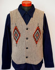 DELUXEWARE (デラックスウエア) ウールブランケットベスト D-22 "NATIVE VEST" グレー