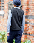 DALEE'S (ダリーズ) レザーベスト "Mest.C (メスト.C)" ...Horse Hide Leather Vest ネイビー