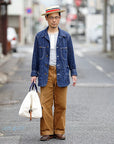 ADJUSTABLE COSTUME (アジャスタブルコスチューム) ボーターハット (カンカン帽) AHT-007 "Panama Boater Hat" トリコロール