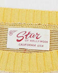 STAR OF HOLLYWOOD (スターオブハリウッド) 半袖ジャガードニット SH90219 "BEACH GIRL" イエロー