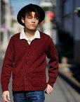 JELADO (ジェラード) ニットカーディガン AG73827 "Versatile (バーサタイル)" ブラッドレッド