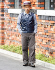 DALEE'S (ダリーズ) レザーベスト "Mest.C (メスト.C)" ...Horse Hide Leather Vest ネイビー