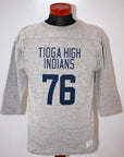 WARE HOUSE (ウエアハウス) 7分袖フットボールTシャツ 4063 "TIOGA HIGH" 杢グレー
