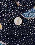 DUKE KAHANAMOKU (デューク・カハナモク) 半袖ハワイアンシャツ DK38677 "DUKE'S POLKA-DOTS" ネイビー