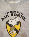 BUZZ RICKSON'S (バズリクソンズ) × PEANUTS (ピーナッツ) セットイン・クルーネックスウェット BR69273 "AIR BORNE" H.グレー
