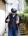 SUGAR CANE (シュガーケーン) 9ozウォバッシュストライプ・ワークベスト SC12654 ワンウォッシュ