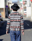Dapper's (ダッパーズ) ブランケットジャケット 1366 "Native Pattern Blanket A-1 Style Jacket" ライトグレー/ブラック