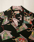 SUN SURF (サンサーフ) 半袖ハワイアンシャツ SS38036 "KABUKI MAKE UP" ブラック