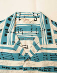 STAR OF HOLLYWOOD (スターオブハリウッド) 半袖オープンシャツ SH37882 "ATOMIC STRIPES" ブルー