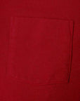 DALEE'S (ダリーズ) 6分袖ヘンリーネックTシャツ "Rail Nit (レイルニット)" ...RAIL ROAD KNIT レッド
