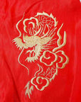 TAILOR TOYO (テーラー東洋) リバーシブル・アセテートスカジャン TT15273 ブラック/ベージュ"DRAGON HEAD"×レッド/シルバー"JAPAN MAP"