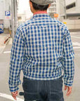 UNION SUPPLY (ユニオンサプライ) パラカジャケット US13487 "PALAKA CHECK SHIRT BLOUSE" ネイビー・ワンウォッシュ