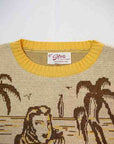 STAR OF HOLLYWOOD (スターオブハリウッド) 半袖ジャガードニット SH90219 "BEACH GIRL" イエロー