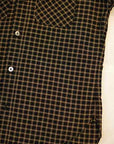 DELUXEWARE (デラックスウエア) 長袖シャツ LV-24 "THROUGH GINGHAM CHECK" ブラック×イエロー