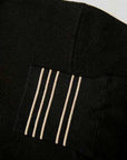 Dapper's (ダッパーズ) ヘンリーネック・長袖メッシュTシャツ 1501 "Classical Henley Neck Mesh L/S Tee" ブラック×ベージュ