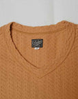 DALEE'S (ダリーズ) Vネック・半袖Tシャツ "FOX KNIT (フォックスニット)" ...30s CLASSIC KNIT ブラウン.C