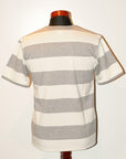 JELADO (ジェラード) Vネック・ボーダーTシャツ AG11218 "Club Tee" ソルト&ペッパー×バニラ