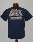 DELUXEWARE (デラックスウエア) 半袖Tシャツ SDL-2003 "MARK SAVAGE&CO" F.ブルー