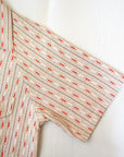 ADJUSTABLE COSTUME (アジャスタブルコスチューム) 半袖オープンカラーシャツ AS-121 "COTTON DOBBY STRIPE S/S OPEN SHIRT" ベージュ