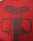 DELUXEWARE (デラックスウエア) 半袖Tシャツ DLT-1602F "MIAMI MOTORCYCLE" レッド