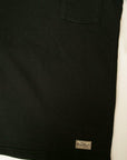 DALEE'S (ダリーズ) 6分袖ヘンリーネックTシャツ "Rail Nit (レイルニット)" ...RAIL ROAD KNIT ブラック