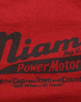 DELUXEWARE (デラックスウエア) 半袖Tシャツ DLT-1602F "MIAMI MOTORCYCLE" レッド