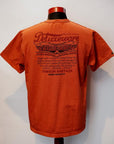 DELUXEWARE (デラックスウエア) 半袖Tシャツ BRGX-22D "EAGLE ARCH" アンバーオレンジ